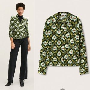 MANGO FITTED PRINT BLOUSE 👚